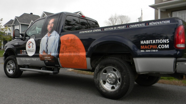 Macphi - Lettrage camion F150 imprimé à Cowansville