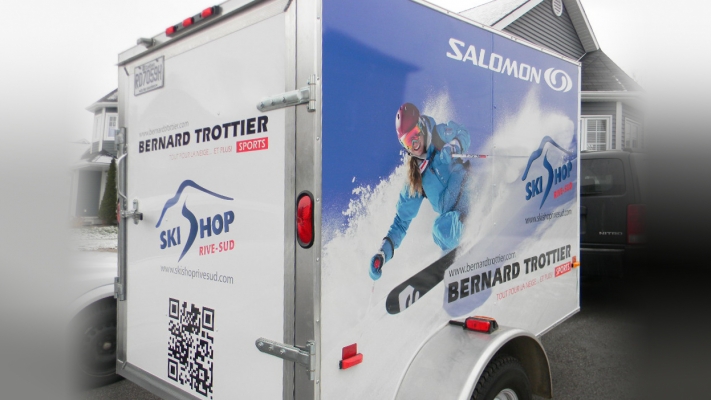 Bernard Trottier Sport / Salomon - Lettrage remorque Rive-sud Montréal