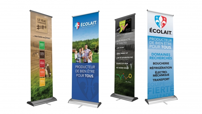 Écolait - Impression support Roll up Québec