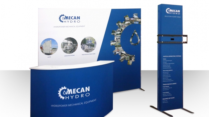 Mécanhydro - Salon commercial, kiosque d'exposition en tissus - Granby